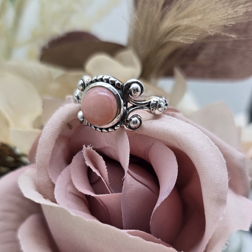 🥰 E's OPAL STERLING SILVER RING - Picture 6 of 9